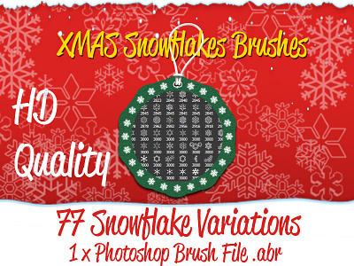 Xmas Snowflakes Brushes addons brush christmas decoration hd holiday photoshop snow snowflakes winter xmas