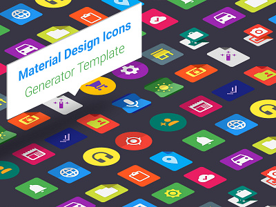 Material Design Icons Generator Template