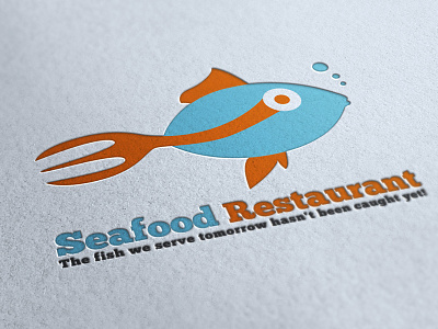 Seafood Restaurant Logo blue catchy color cool creative deep elegant fish font food logo modern professional restaurant sea seafood stylish unique business variations