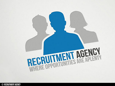 Recruitment Agency Logo agency ai blue board clean colors cool customize easy eps full green hiring job layered logo multipurpose neat orange recruitment red simple slogan variations