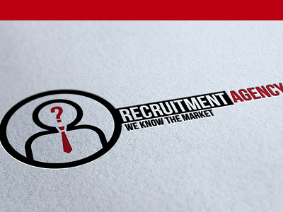 Recruitment Agency Logo 2 agency ai blue board clean colors cool customize easy employee employer eps full green hiring job layered logo magnifier multipurpose neat orange recruitment red simple slogan variations