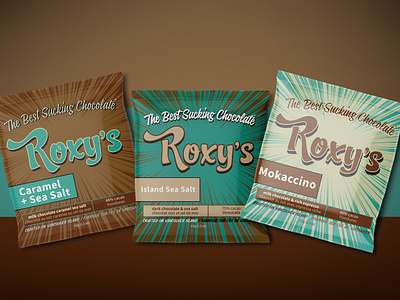 Package Design: Roxy's Chocolates, Victoria BC branding design food food packaging graphic design jesse ladret logo malcontent creative print typeography vancouver island victoria bc