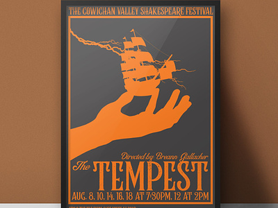 Poster Design: Cowichan Valley Shakespeare Festival branding cowichan design graphic design illustration jesse ladret malcontent creative poster print shakespeare tempest valley vancouver island victoria bc