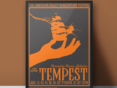 Poster Design: Cowichan Valley Shakespeare Festival branding cowichan design graphic design illustration jesse ladret malcontent creative poster print shakespeare tempest valley vancouver island victoria bc