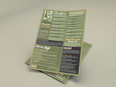 Menu Design: Spoons Diner, Victoria BC