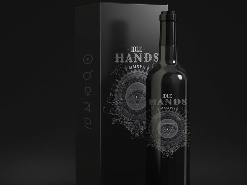 Label Design Idle Hands Winery by Jesse Ladret on Dribbble