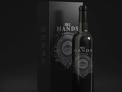 Label Design: Idle Hands Winery box branding brewery idle hands label liquor print typeography vancouver island victoria wine winery