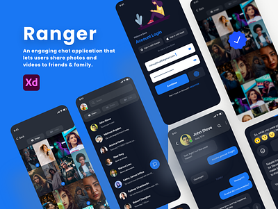 Ranger chatapp design mobile app ui