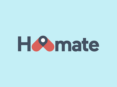 Hoomate: Logo Concept branding flat design logo logo design