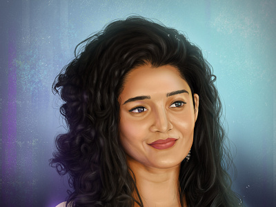 Ritika Singh | Portrait Digital Painting adobe digital 2d digital paint drawaing dribbble illustration painting people photoshop portrait ritika singh ritika singh