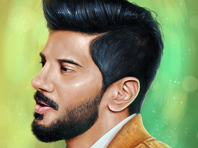 Dulquer Salmaan | Portrait Digital Painting actor adobe digital 2d digital paint drawaing dribbble dulquer salmaan illustration malayalam painting people photoshop portrait