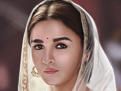 Alia Bhatt | Portrait Digital Painting actress digital 2d digital paint drawaing hindi hollywood illustration logo painting people photoshop portrait
