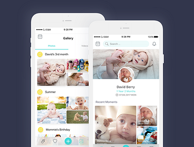 Baby Moments calendar illustration mobile app design mobile ui uiux user experince design uxdesign