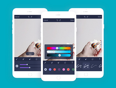 Live Brushes editor mobile photo editing ux ux design