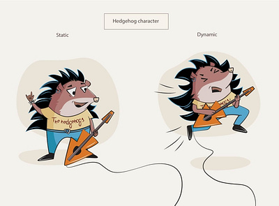 Hedgehog character character characterdesign hedgehog illustration rocker vector