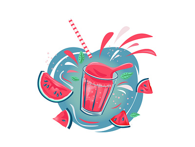 August splash coctail drink friuts fruit watermelon