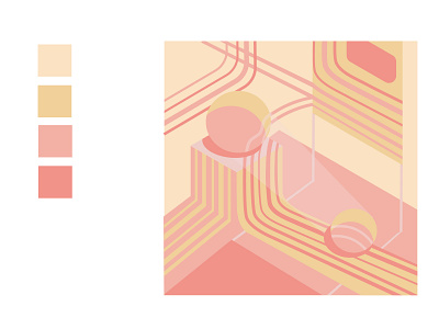 Pink&Yellow abstraction illustration pink vector yellow