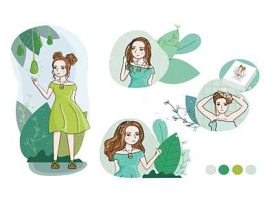 Green brand brand cosmetic eco ecology green illustration vector