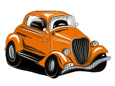 Vintage Car Illustration illustration