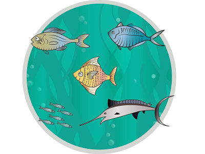 Fish design fish fishbowl illustration vector