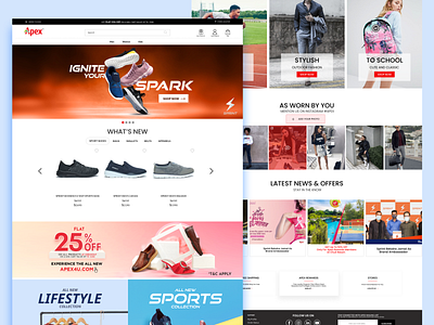 Apex Footwear Ecommerce UI apex bangladesh branding design illustration logo ui ux vector