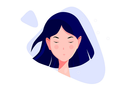 Sad Girl design drawing illustration minimalism vector