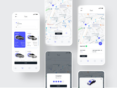 Taxi Service app blue design drawing icon illustration isometric ui ux website