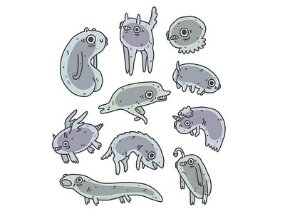 Plankton animal art character cute design doodle drawing illustration krita latifundija plankton sketch