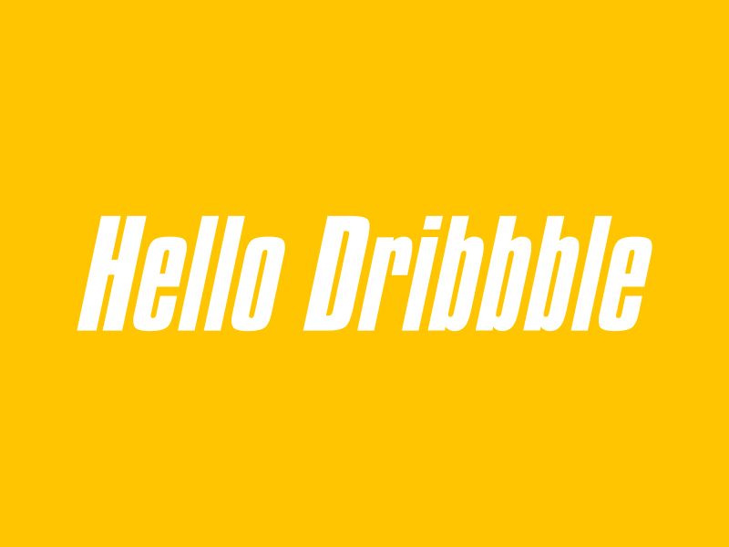hello！dribbble
