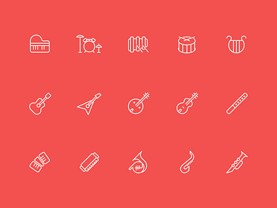 A set of instrument icons