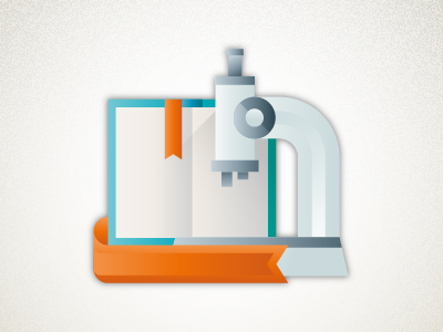 Research icon book icon microscope research science