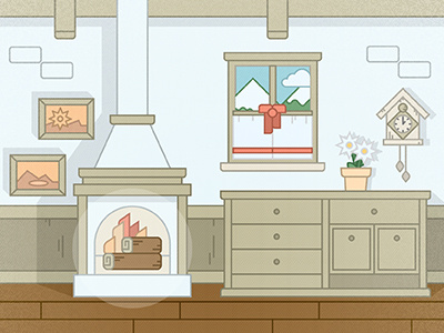 Fireplace scene