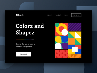 Color & Shape Exploration color dark mode exploration geometry landing page pattern shape ui ux web web design website website concept website design