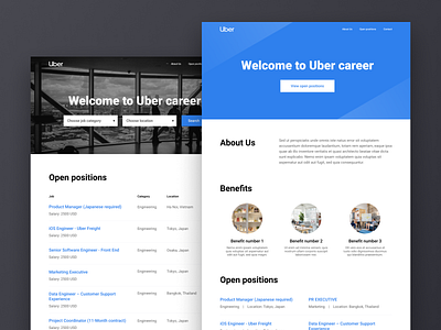 Recruitment Page clean design flat hr job minimal position recruitment simple uber ui uiux web design website whitespace work