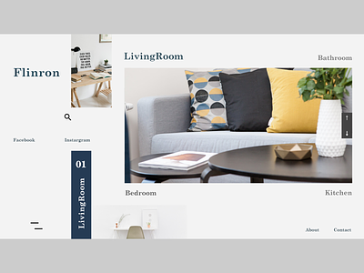 Living room - Style 2 design gif interior design livingroom page uiuxdesign webdesign