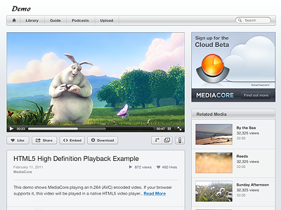 MediaCore cloud mediacore player video
