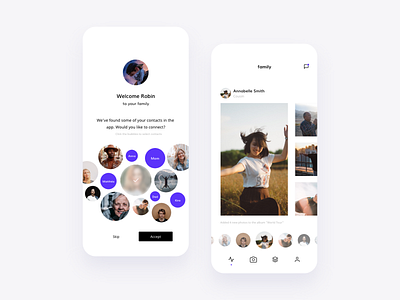 Family social network app design