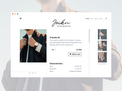 Joikn ecommerce website design