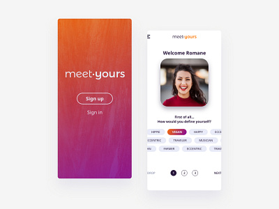 Meet yours app design