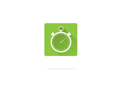 Tic Tac design flat icon long shadow timer