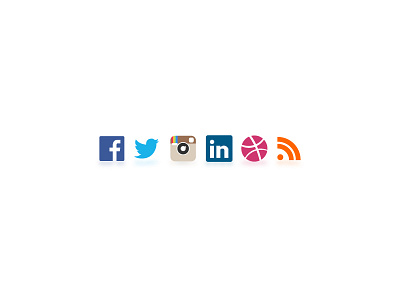 Social icons dribbble facebook flat icons instagram linkedin rss social twitter