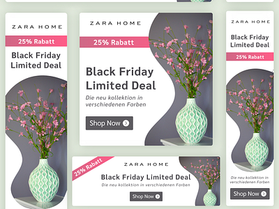Black Friday Banners ad banners advertising black friday decor graphic design interior marketing zara home
