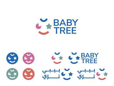 BABY TREE Final Logo arabic baby branding design dynamic logo geometric graphic graphic design illustrator kids logo online shopping packaging pattern saudi arabia shape visual identity