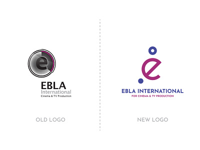 EBLA International Logo brand design cinema logo logo design logo rebranding production company rebranding tv
