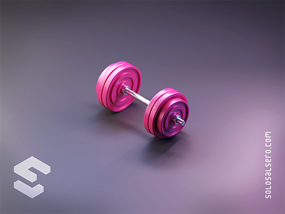 Gym Weight blender c4d cinema4d design dribbble graphicdesign gym isometric metal object pink solosalsero weight