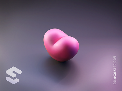 Heart blender c4d cinema4d design dribbble graphicdesign heart isometric object pink solosalsero valentine valentinesday