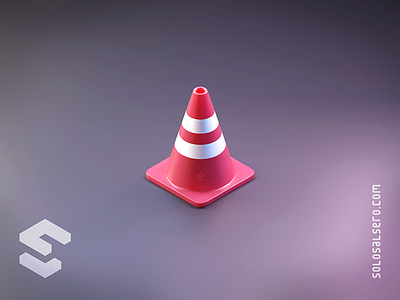 Traffic Cone 3d blender c4d cinema4d cone design dribbble graphicdesign icon isometric object pink reflective solosalsero traffic