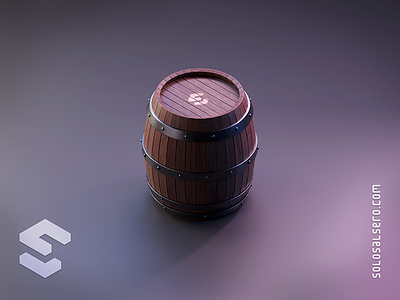 Barrel 3d barrel blender c4d chavo cinema4d design graphicdesign isometric object solosalsero wood wooden