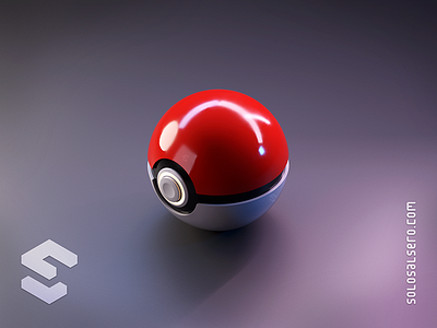 Pokeball 3d blender c4d cinema4d design graphicdesign icon isometric nintendo object pokeball pokemon solosalsero