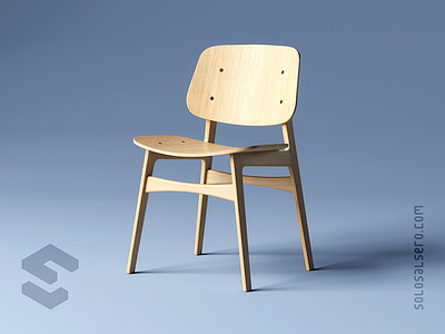 Chair 3d blender c4d chair cinema4d design furniture object solosalsero wood